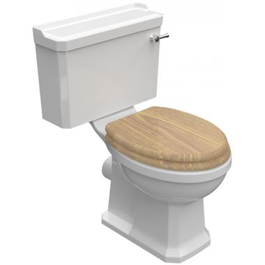 Imex Wyndham Traditional Toilet & Oak Seat - 690mm Projection