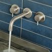 Inox Brushed Stainless Steel Wall Mounted Basin Mixer