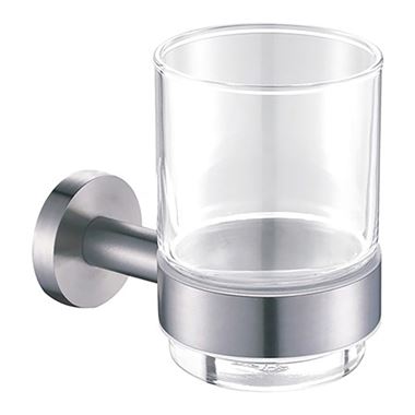 Inox Brushed Stainless Steel Wall Mounted Tumbler Holder