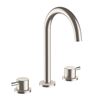 Inox Brushed Stainless Steel 3 Hole Deck Mounted Basin Mixer