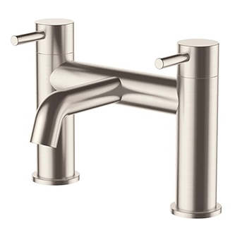 Inox Brushed Stainless Steel Deck Mounted Bath Filler