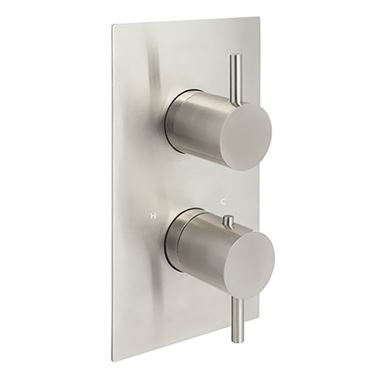 Inox Brushed Stainless Steel Concealed Thermostatic Shower Valve - 1 Outlet