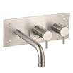 Inox Brushed Stainless Steel Wall Mounted Bath Shower Mixer