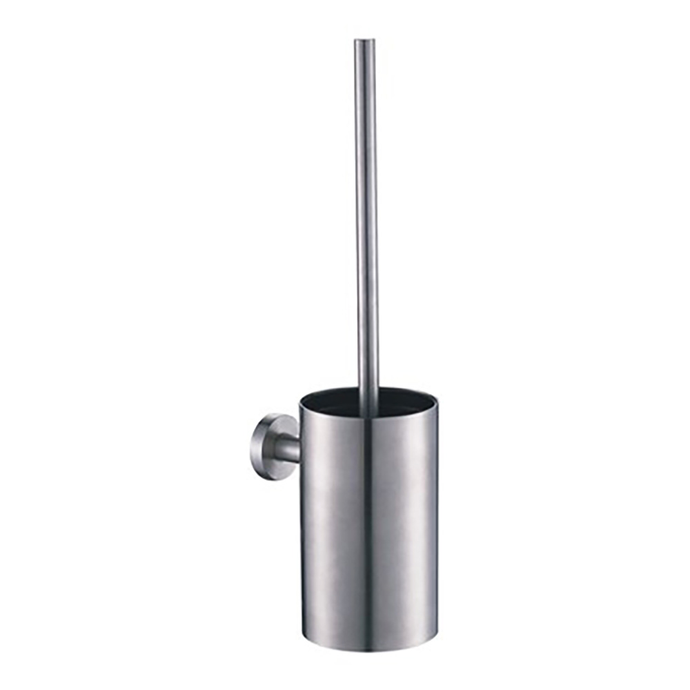 Polished Chrome Wall Mounted Toilet Brush Set With Ceramic Cup Holder ZD898 