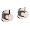 Inox Wall Panel Brushed Stainless Steel On/Off Valves