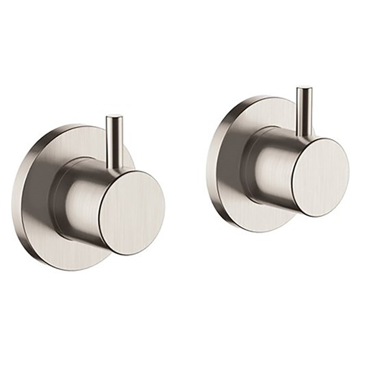Inox Wall Panel Brushed Stainless Steel On/Off Valves