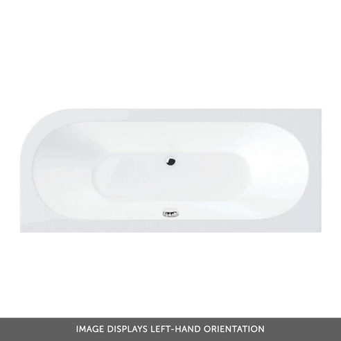 Drench J Shaped Double Ended Corner Bath & Front Panel - 1650 x 725mm