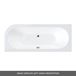 Drench Joanna Straight Double Ended White Acrylic Bath & Front Panel - 1650 X 725mm - Left Hand