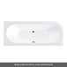 Drench Joanna Straight Double Ended White Acrylic Bath & Front Panel - 1650 x 725mm