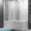 Jonathan P-Shaped Enclosed Shower Bath with Screen & Front Panel -1700 x 700mm