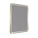 HIX LED Illuminated Brushed Brass Framed Mirror with Demister Pad & Colour Change Lights - 600 x 800mm