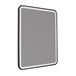 HIX LED Illuminated Matt Black Framed Mirror with Demister Pad & Colour Change Lights - 600 x 800mm