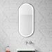 Just Taps LED Illuminated Oval Bathroom Mirror with Heated Demister Pad & Colour Change Lights - 1000 x 450mm