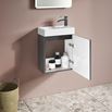Maisie Compact 400mm Mini Cloakroom Wall Hung Vanity Unit & Basin - Anthracite