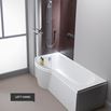 ArmourCast Arco Shower Bath Right or Left Hand (inc leg pack) - 1500 x 855mm