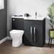 Harbour Icon 1100mm Combination Bathroom Toilet (520mm Projection) & Right Sink Unit - Matt Graphite Grey