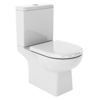 Vellamo City Modern Close Coupled Toilet with Soft Close Seat