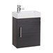 Maisie Compact Wall Mounted 400mm Cloakroom Vanity Unit & Basin - Black Ash