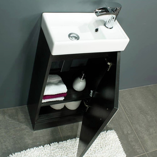 Maisie Compact 400mm Mini Cloakroom, Small Sink And Vanity Unit For Cloakroom