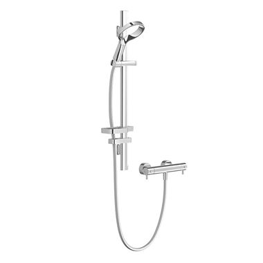 Methven Aurajet Aio Cool to Touch Thermostatic Bar Mixer Shower Kit - Chrome