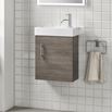 Minnie 400mm Wall Mounted Cloakroom Vanity Unit & Basin - Grey Avola