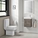 Minnie 400mm Wall Mounted Cloakroom Vanity Unit & Basin - Grey Avola