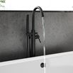 Vellamo Twist Matt Black Floorstanding Bath Shower Mixer, Shower Kit & Easy Plumb Installation Kit