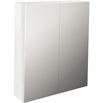 Pura Echo 800mm Double Door Mirrored Cabinet - White Gloss
