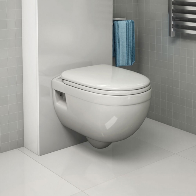 Pura Ivo Wall Hung Toilet & Seat - 500mm Projection
