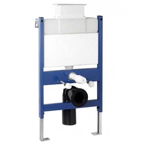 Imex Reduced Height Wall Hung Toilet Frame System with Top Mounted Dual Flush Plate