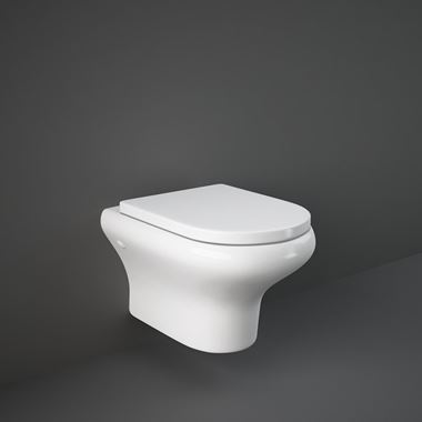 RAK Compact Wall Hung Rimless Toilet with Soft Close Seat - 520mm Projection