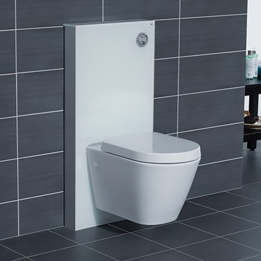Rak Obelisk Glass Wc Unit With Cistern Frame For Wall Hung Toilets Drench - Rak Wall Hung Toilet Fitting Instructions