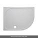 Crosswater 45mm Offset Quadrant Stone Resin Shower Tray - 1200x900mm (Right Hand)