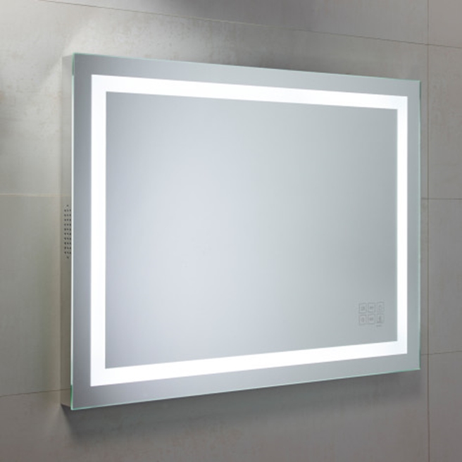 Roper Rhodes LED Illuminated Beat Mirror, with Bluetooth Speaker System - 800 x 600mm