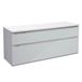 Roper Rhodes Scheme 1200mm Wall Mounted Gloss Light Grey Countertop Basin Unit with Chrome Handles 2 - 256mm Centres
