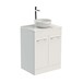 Saneux Austen White Gloss Floorstanding Vanity Unit and Basin - 600mm