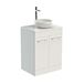 Saneux Austen White Gloss Floorstanding Vanity Unit and Optional Basin - 600mm