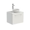 Saneux Austen White Gloss Wall Hung Vanity Unit and Optional Basin - 600mm
