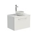 Saneux Austen White Gloss Wall Hung Vanity Unit and Optional Basin - 710mm