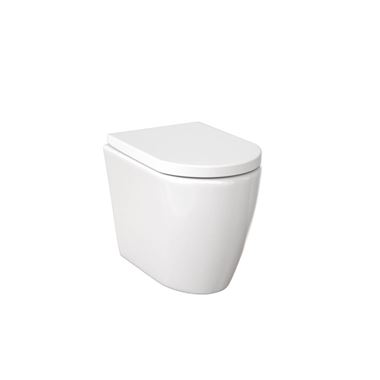 Saneux Uni Back to Wall Rimless Toilet & Soft Close Seat - 522mm Projection