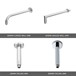 Natasha Concealed Thermostatic Shower Valve & ABS Fixed Shower Head