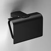 Sonia S6 Black Toilet Roll Holder with Flap