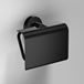 Sonia Tecno Project Black Toilet Roll Holder With Flap