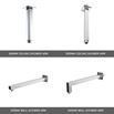 Bertie Concealed Thermostatic Push Button Shower Valve, 200mm Fixed Head & Shower Handset Kit - 345mm Wall Arm