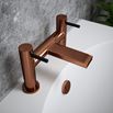 The Tap Factory Vibrance Brushed Copper Deck Mounted Bath Filler - 6 Handle Colours