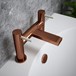 The Tap Factory Vibrance Brushed Copper Deck Mounted Bath Filler - 6 Handle Colours