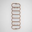 Terma Ouse Galvanised Old Copper Heated Towel Rail - 1437 x 500mm