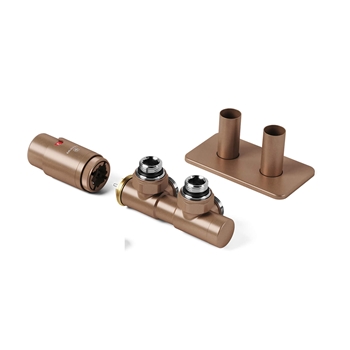 Terma Vario Twins All In One Integrated 50mm Valves with Pipe Masking Set