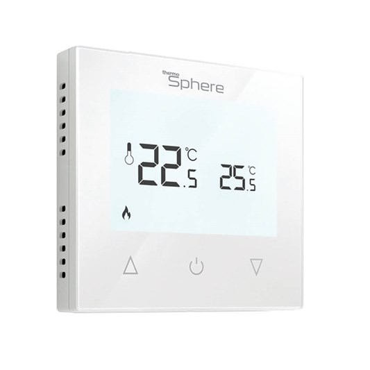Thermosphere Thermotouch 9.2mG Glass Manual Thermostat - White Glass