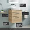 Emily 500mm Wall Mounted 2 Drawer Unit and Countertop